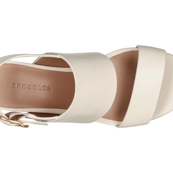 Aerosoles Camera Platform Sandal (NEW), Eggshell, Size 8W - Picture 5 of 10